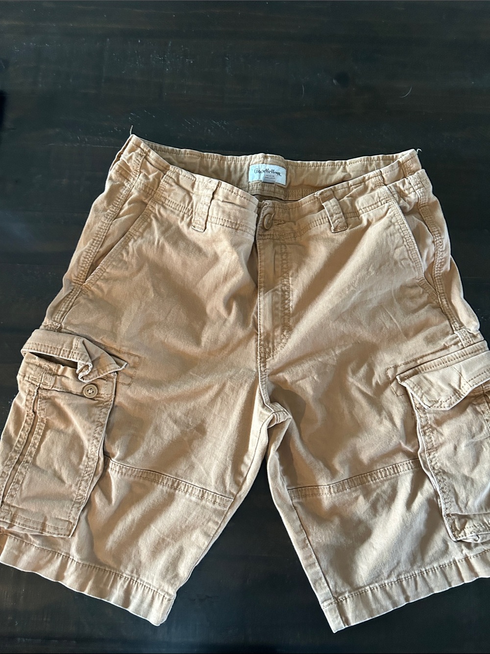 Goodfellow & Co Tan Cargo Shorts with Multiple Pockets